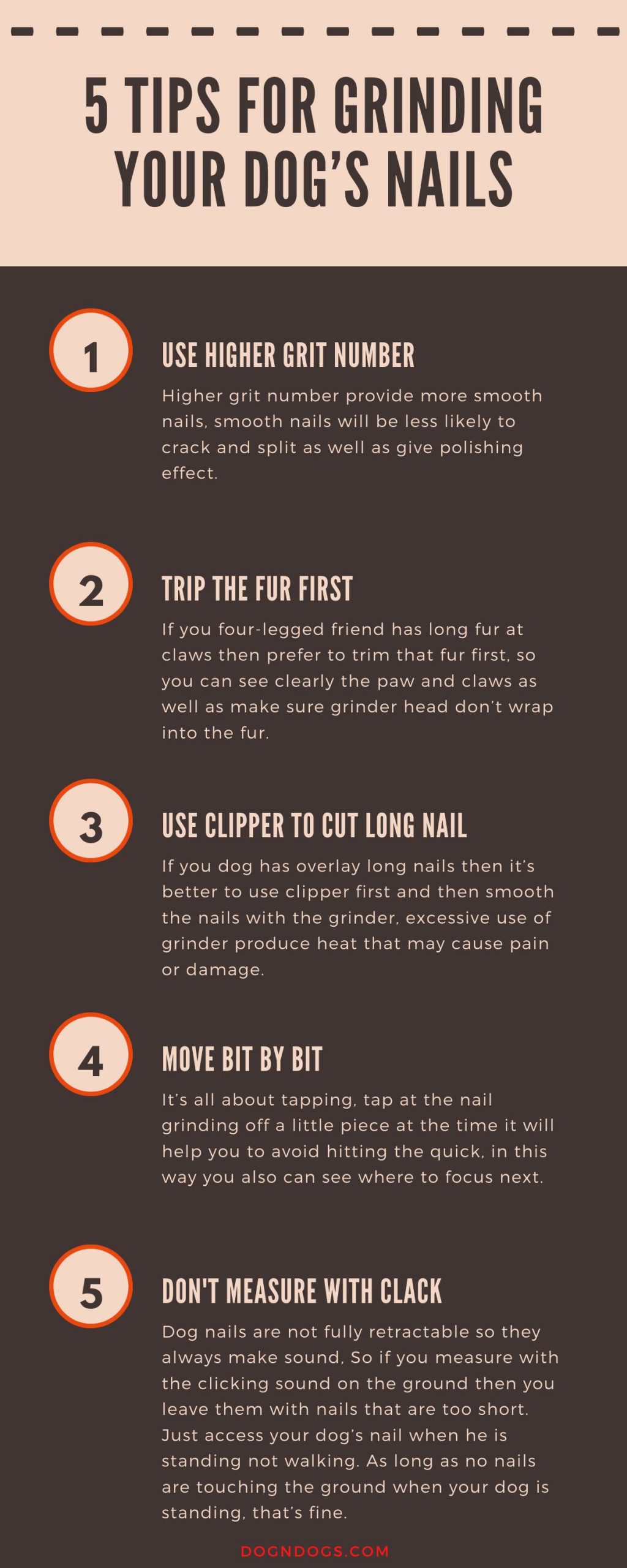 5 tips for grinding your dog's nail