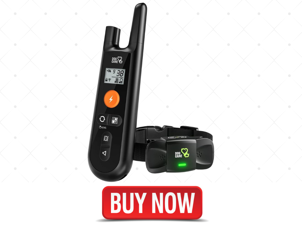 Dog Care Dog Training Collar - Rechargeable Dog Shock Collar with Beep, Vibration and Shock Training Modes, Rainproof, Long Remote Range, Adjustable Shock Levels Shock Collars for Dogs with Remote