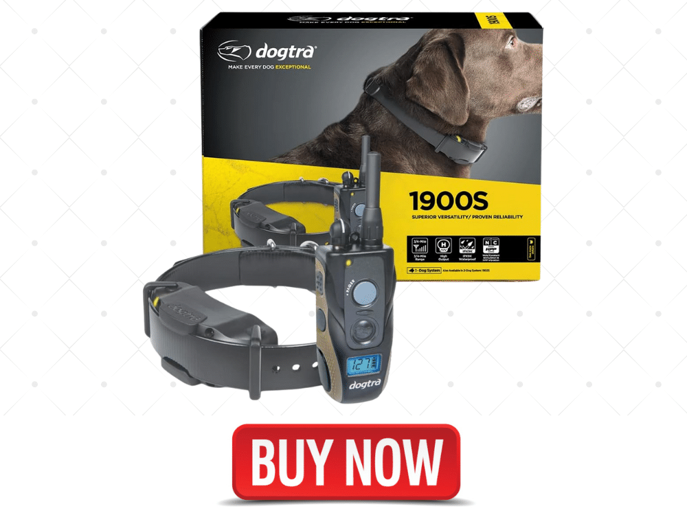 Dogtra 1900S Ergonomic 34-Mile IPX9K Waterproof High-Output Remote Dog Training E-Collar