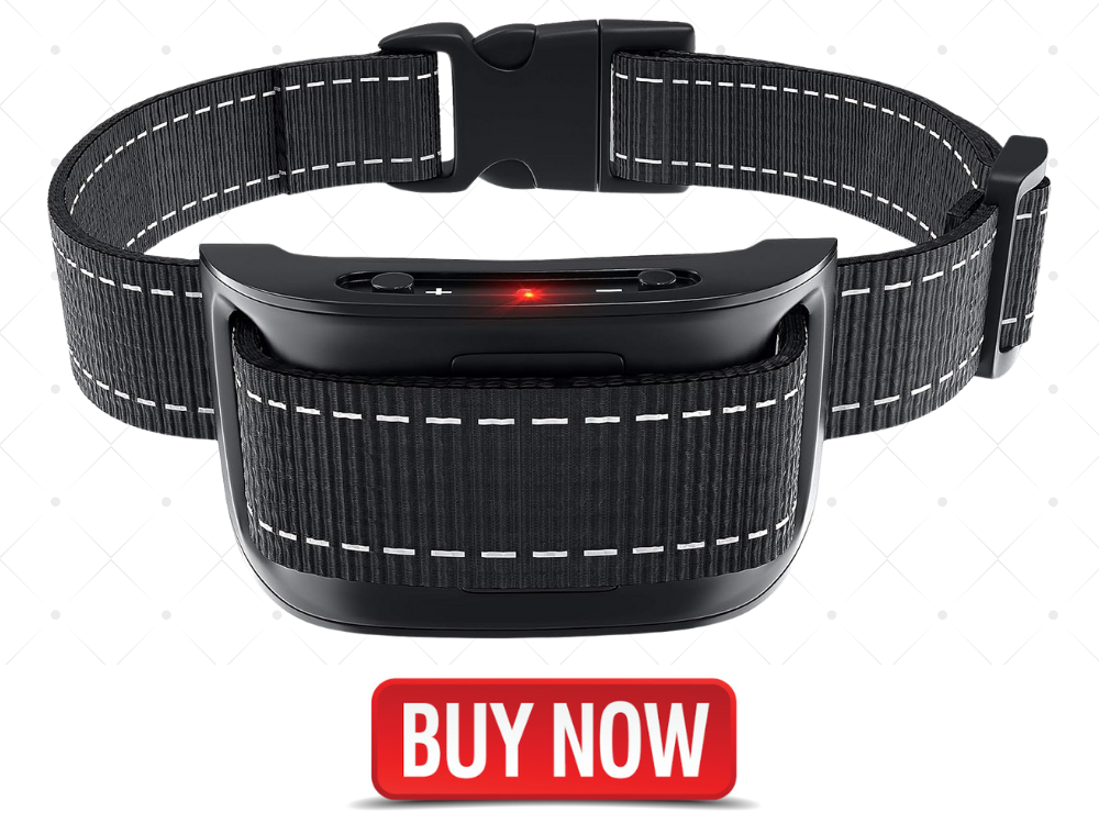 NPS No Shock Bark Collar for Small to Large Dogs - Smart Chip Adjusts to Stop Barking in 1 Minute - Highly Effective Vibration and Sound Stops Barks Fast with No Pain - Safe, Anti-Bark Device (Black) - one size