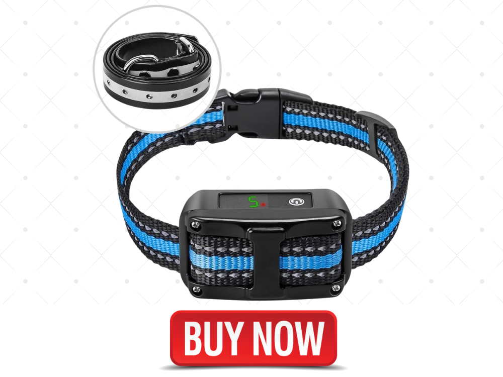 PetYeah Dog Anti Bark Collar Smart Detection Adjustable Collar Rechargeable Rainproof Beep Vibration Shock 5 Sensitivity Humane & Harmless Bark Collar for Small Medium, Large Dog