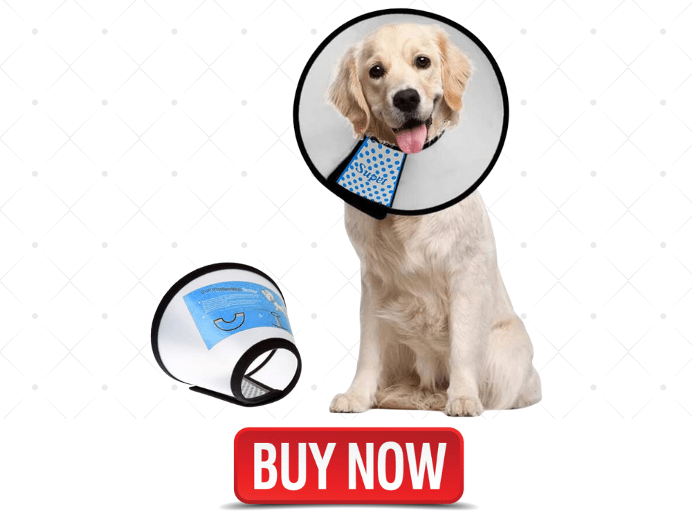 Supet Dog Cone Collar Adjustable After Surgery, Comfortable Pet Recovery Collar & Cone for Large Medium Small Dogs, Elizabethan Dog Neck Collar Plastic Practical
