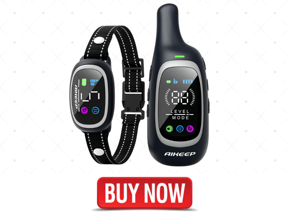 AIKEEP 2-in-1 Dog Shock Collar and Bark Collar for Dogs – 3300FT Dog Training Collar with Remote, IP67 Waterproof e Collar with Anti-BarkBeepVibrationShock Modes for Small Medium Large Dog(8-120Lbs)